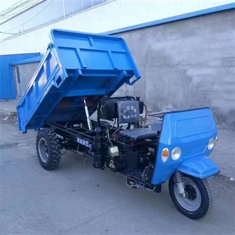 Diżil mini dumper triċiklu tal-merkanzija trakk minjieri dumper diesel ta 'wara tal-fus diesel triċiklu